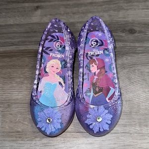 Like NWOT - Toddler Girls Size 6 Disney Frozen Dress Up Light Up Jelly Shoes